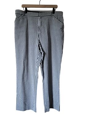Lauren Ralph Lauren Womens Black and White Gingham Trousers Size 18W
